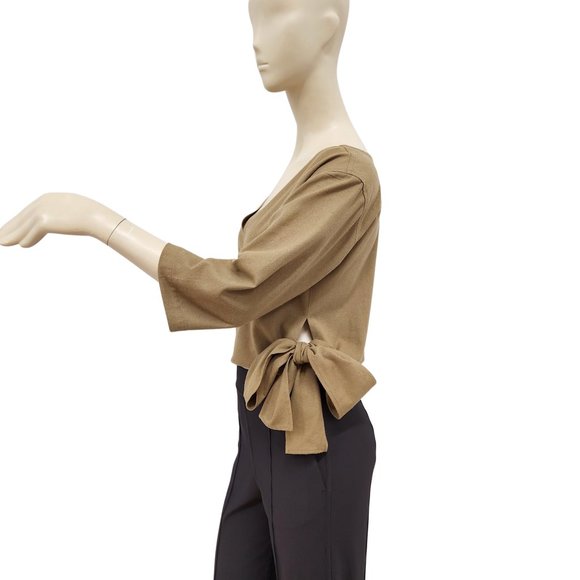 Ozma 100% Raw Silk Wrap Top - Picture 4 of 4